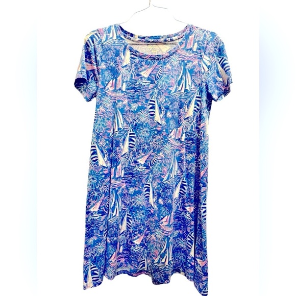 Lilly Pulitzer Dresses & Skirts - Lilly Pulitzer Cody t shirt dress, it’s a sailabration print, medium, worn once.